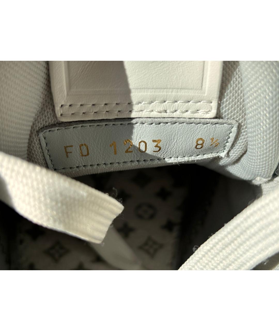 LOUIS VUITTON Белые кожаные низкие кроссовки / кеды, фото 9