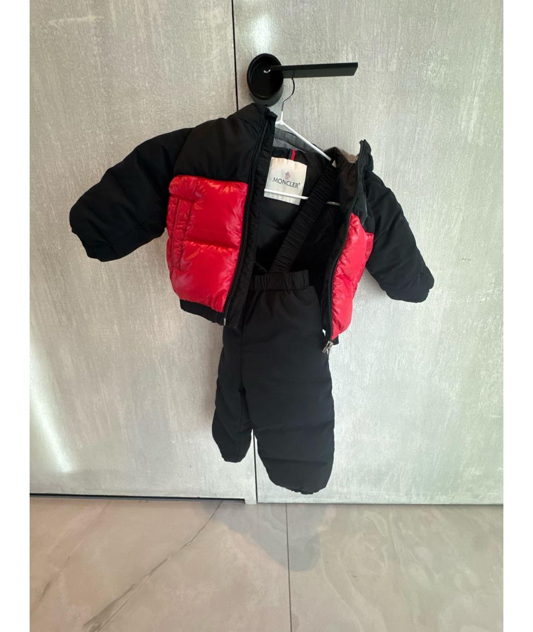 MONCLER KIDS Черный полиэстеровый комплект, фото 2