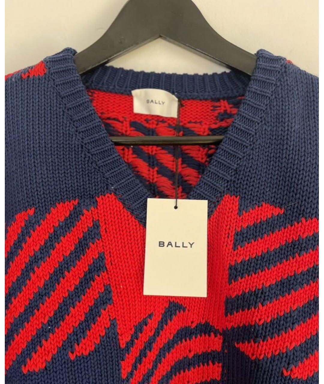 BALLY Красный хлопковый джемпер / свитер, фото 3