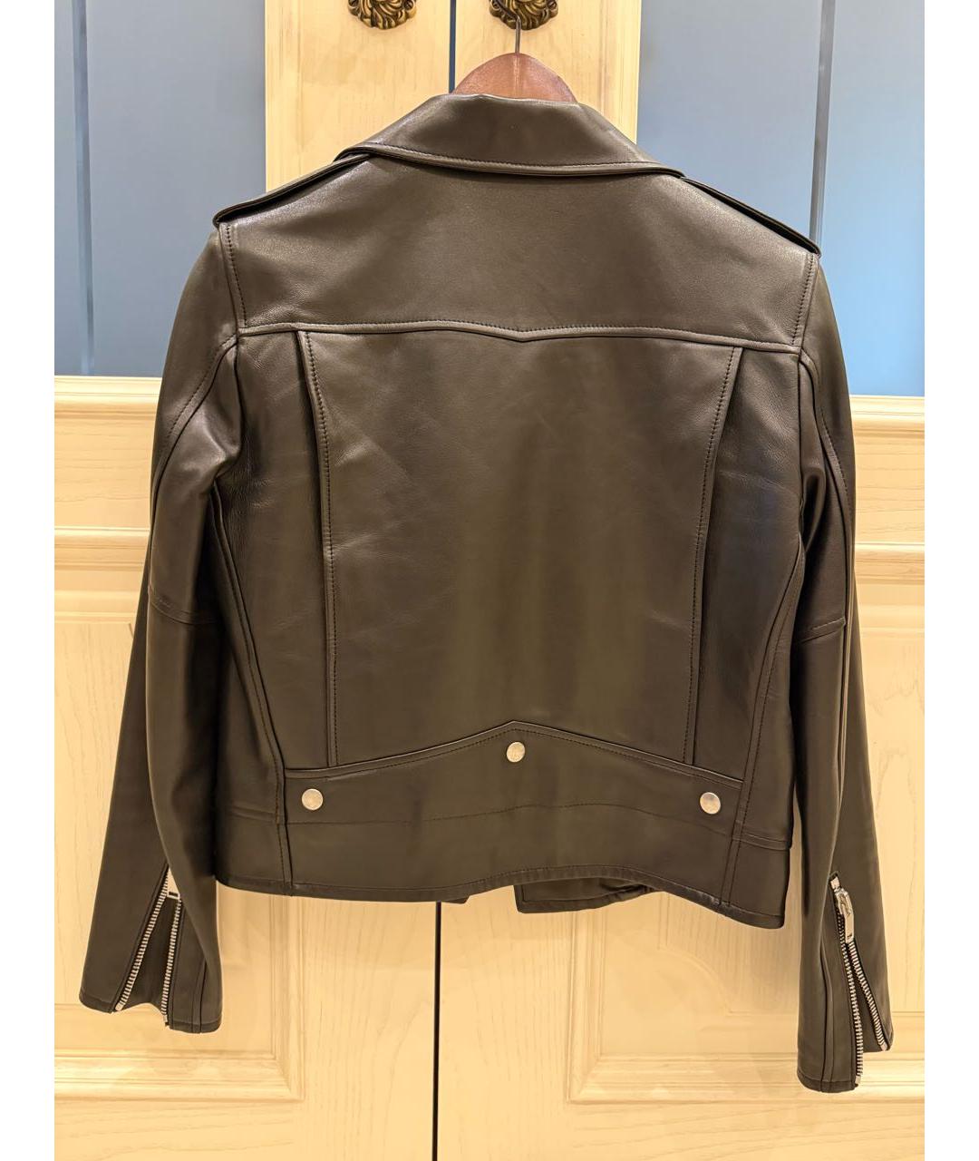 SAINT LAURENT Черная кожаная куртка, фото 2