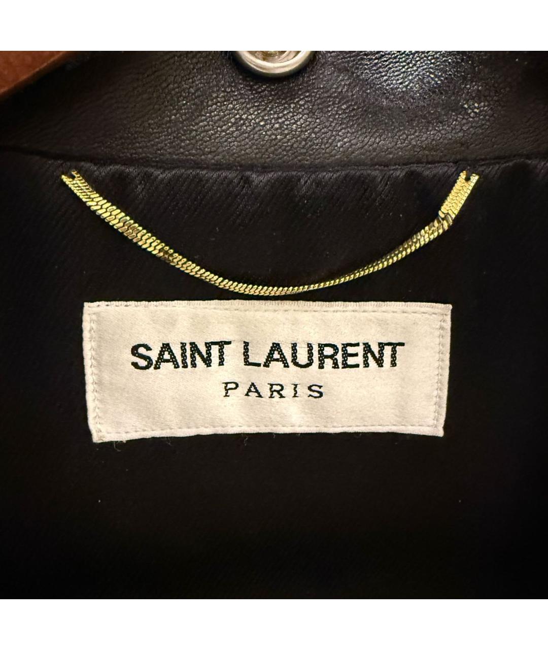 SAINT LAURENT Черная кожаная куртка, фото 7