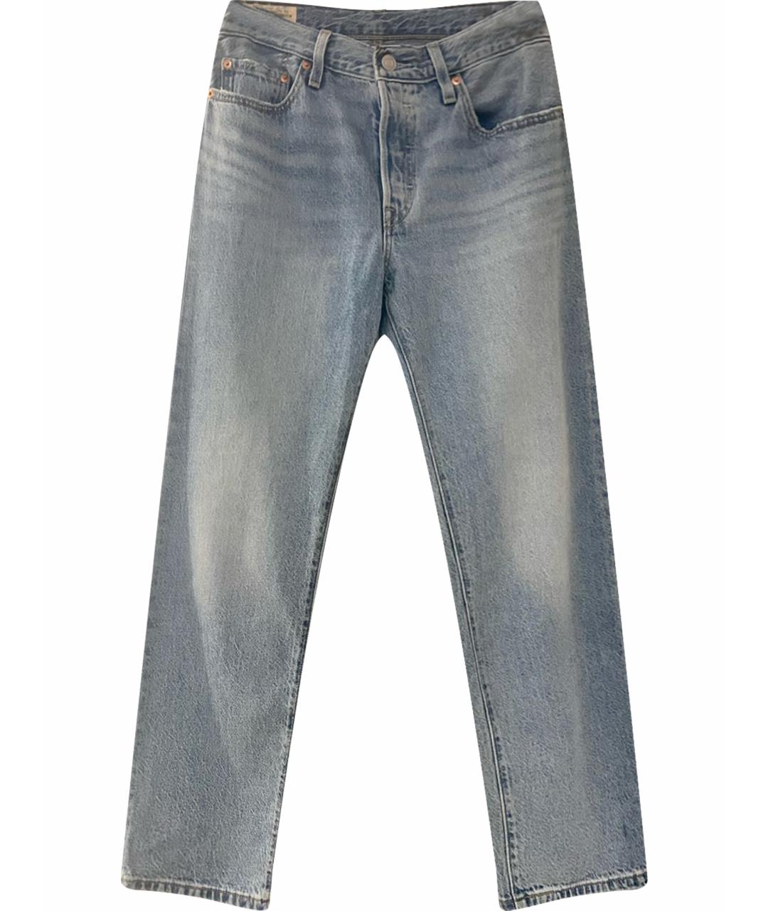LEVI'S Синие хлопковые прямые джинсы, фото 1