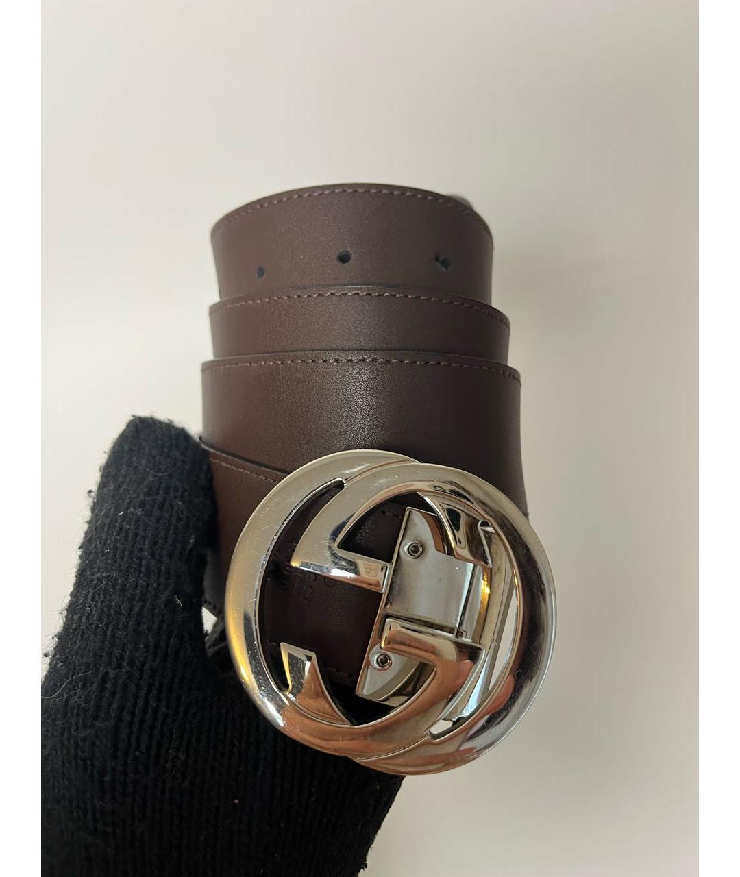 GUCCI Черный кожаный ремень, фото 8