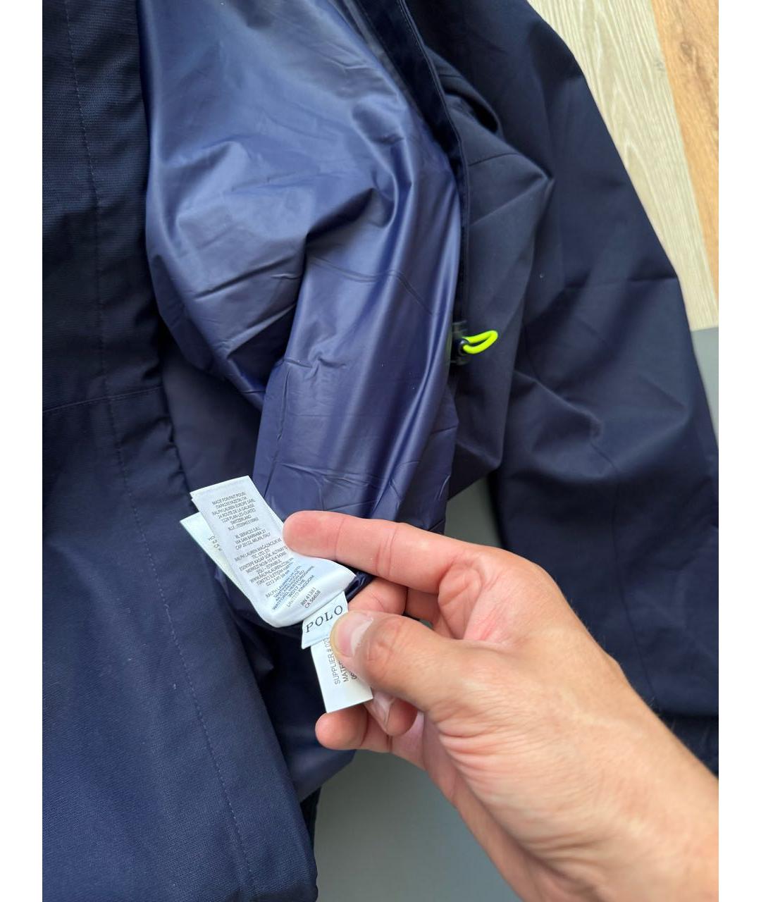 POLO RALPH LAUREN Темно-синяя полиэстеровая куртка, фото 6