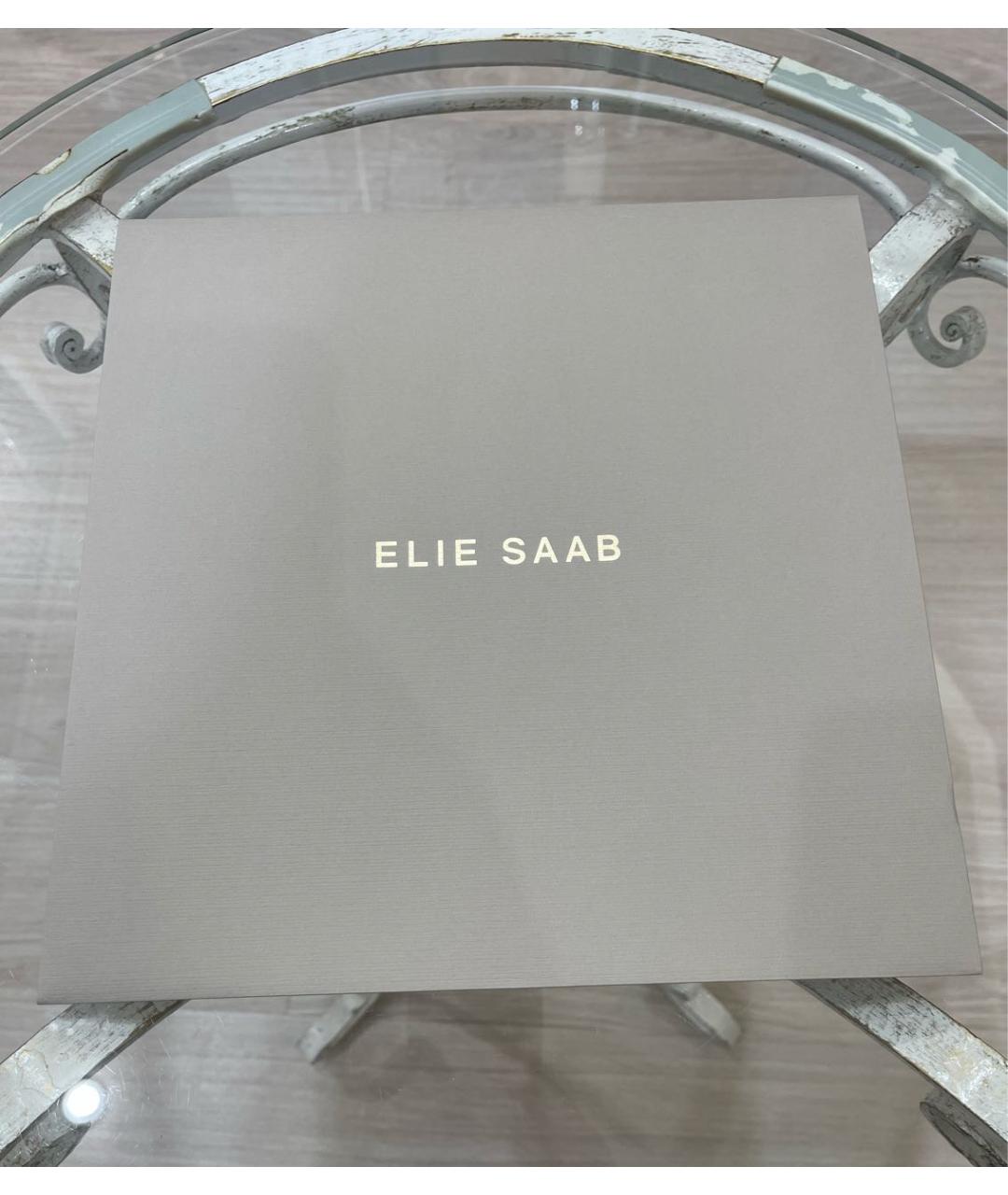 ELIE SAAB Черный шелковый платок, фото 4