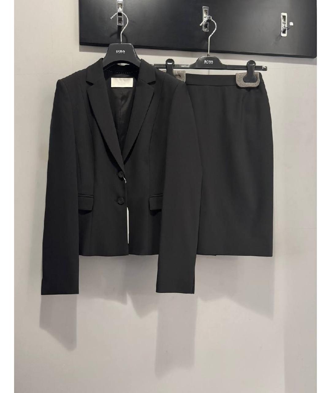 HUGO BOSS Черный шерстяной костюм с юбками, фото 5