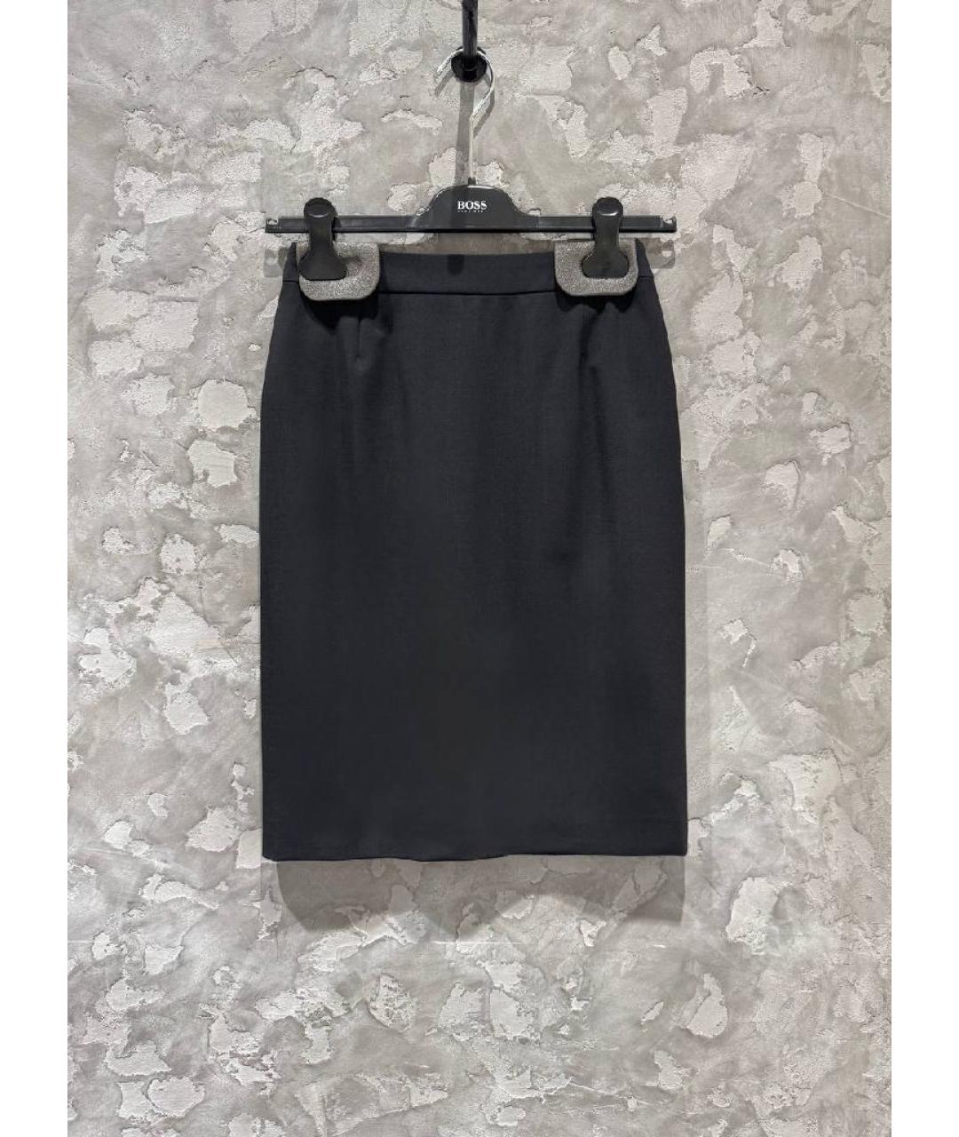 HUGO BOSS Черный шерстяной костюм с юбками, фото 2