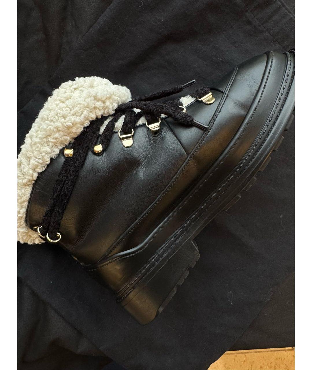 CHANEL Черные кожаные ботинки, фото 6