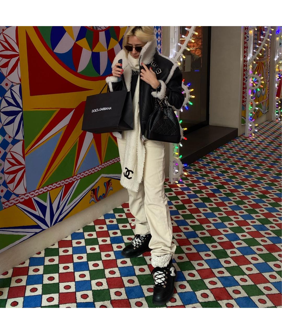 CHANEL Черные кожаные ботинки, фото 5