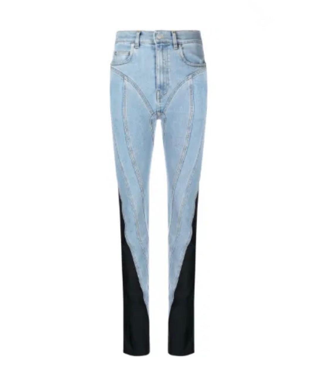MUGLER Голубые джинсы слим, фото 1