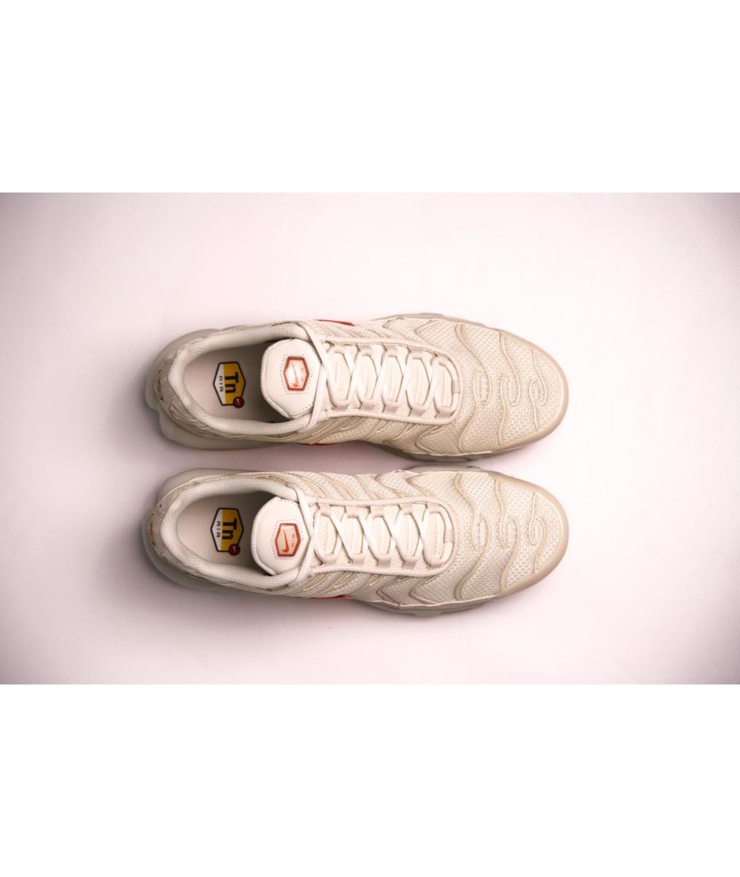 NIKE Белые текстильные низкие кроссовки / кеды, фото 3