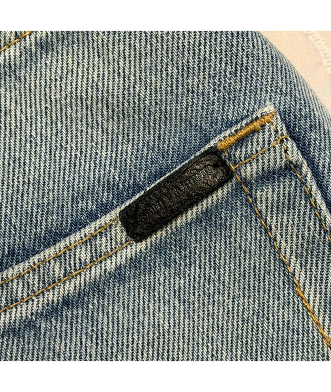 SAINT LAURENT Синие прямые джинсы, фото 4