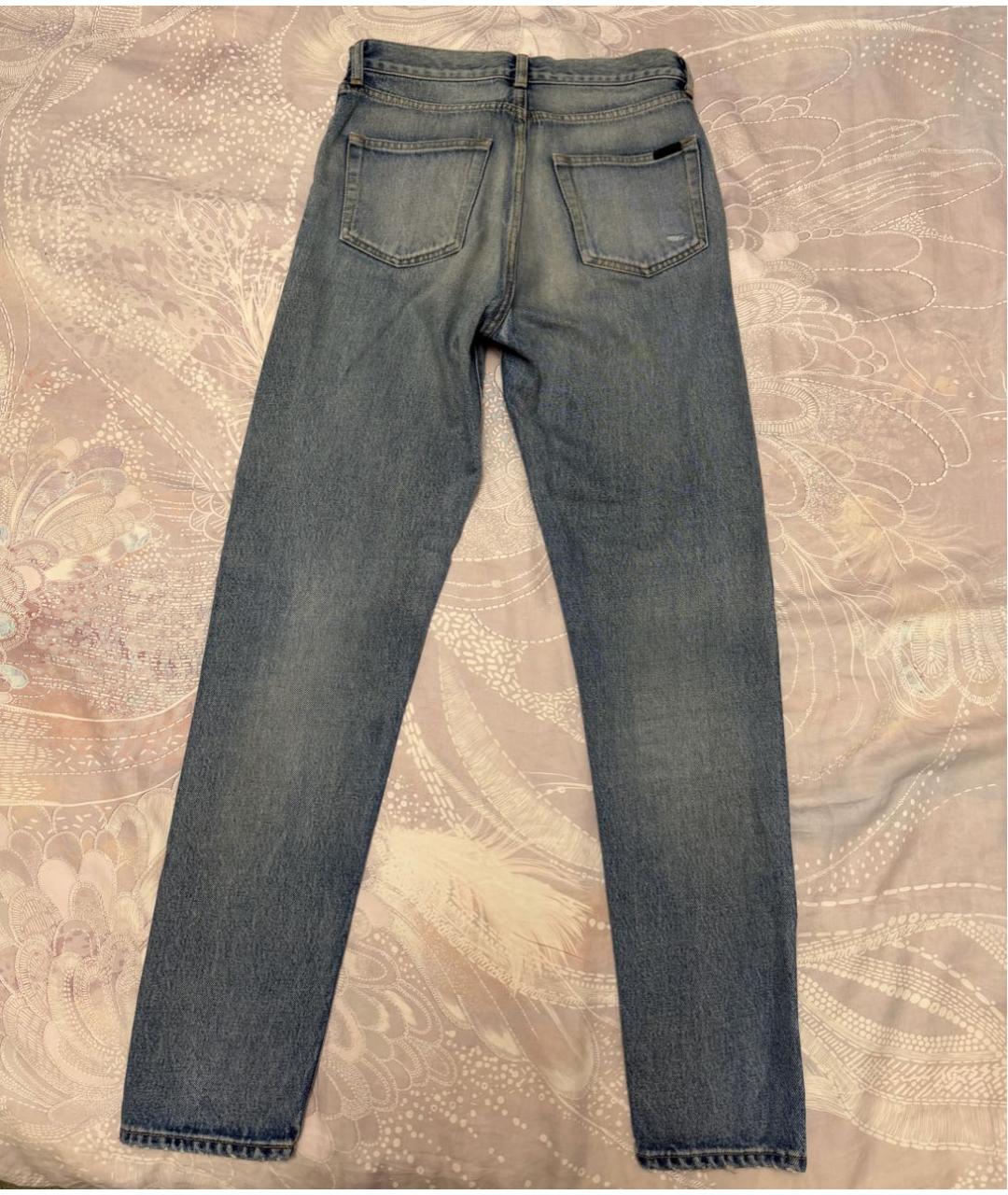 SAINT LAURENT Синие прямые джинсы, фото 2