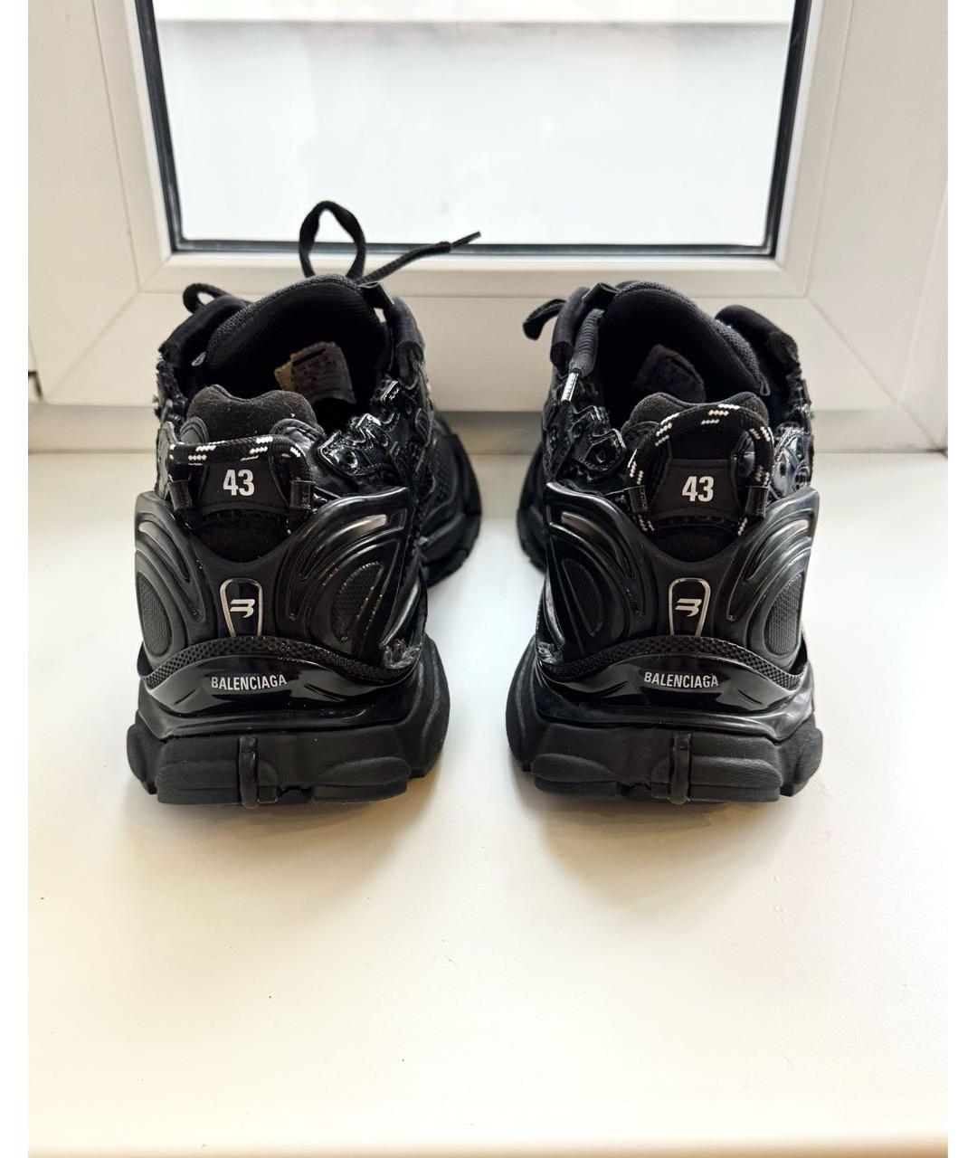 BALENCIAGA Черные низкие кроссовки / кеды, фото 4