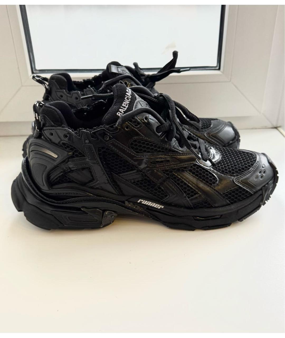 BALENCIAGA Черные низкие кроссовки / кеды, фото 5