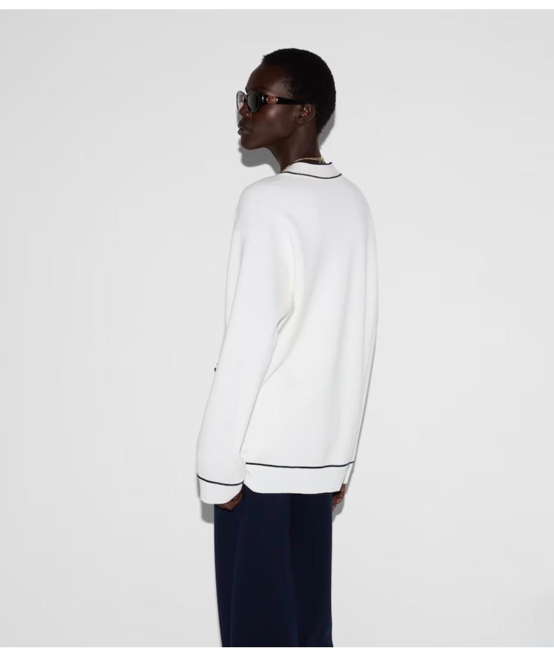 GUCCI Белый шерстяной кардиган, фото 4