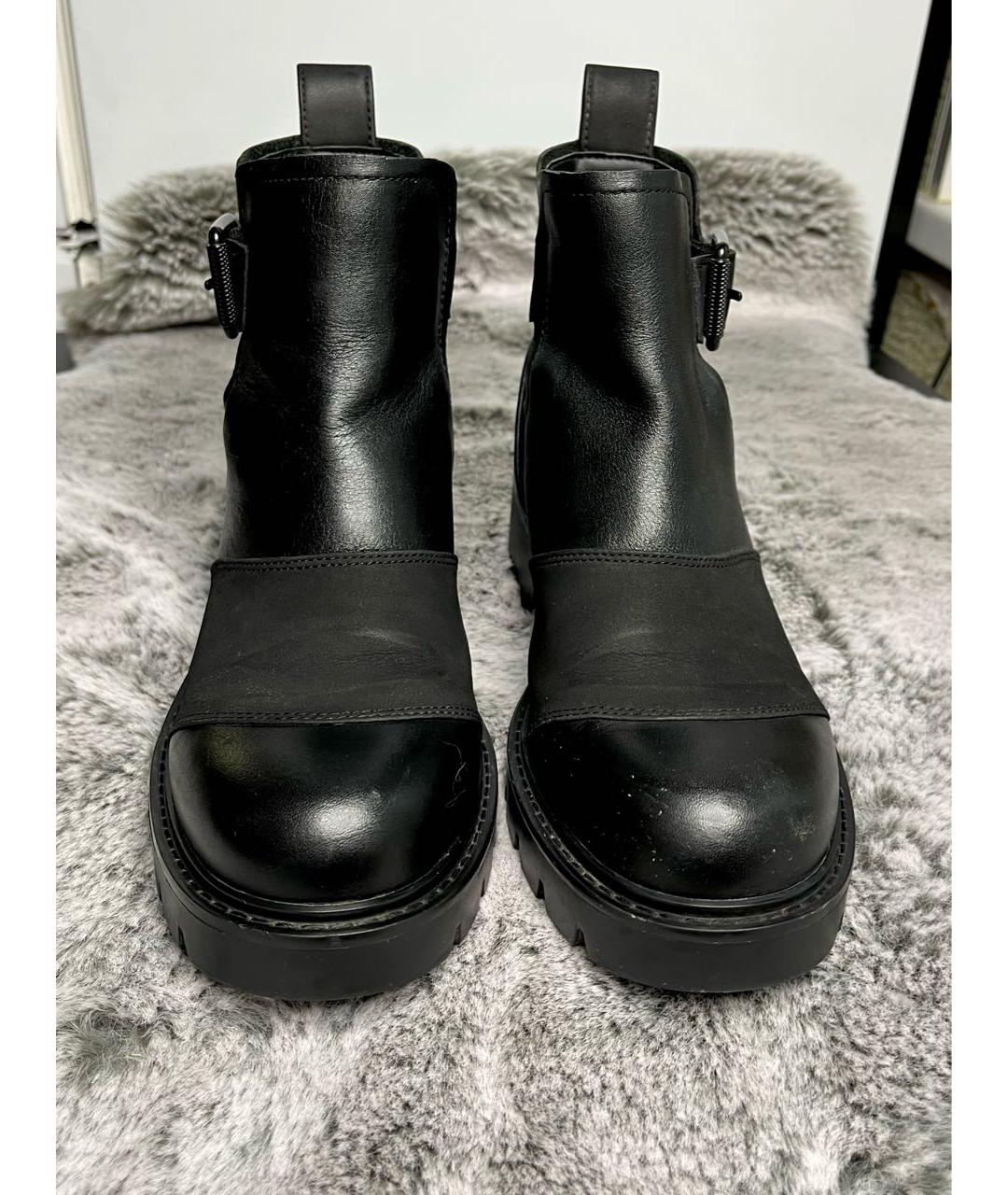 UGG AUSTRALIA Черные кожаные полусапоги, фото 2