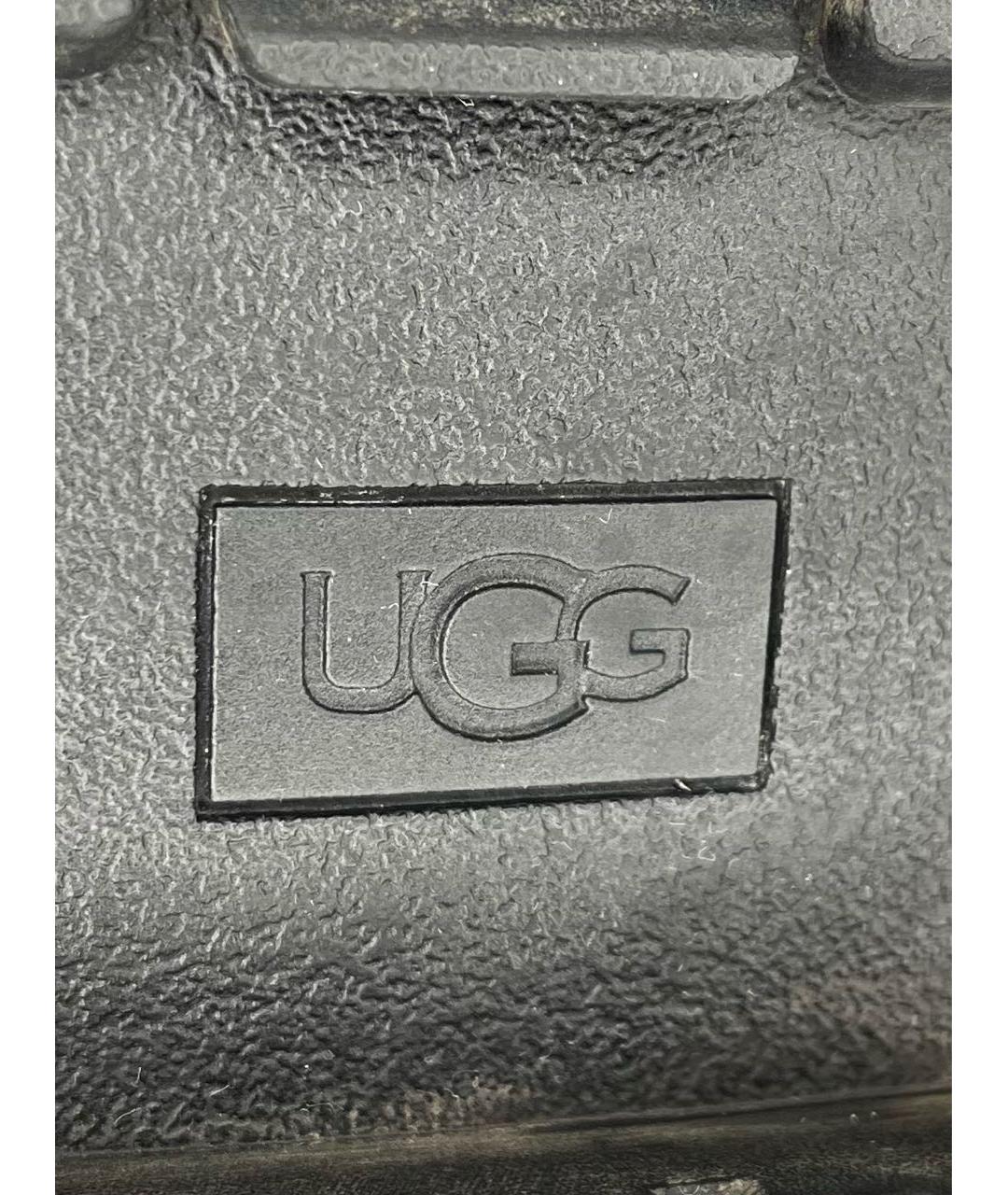 UGG AUSTRALIA Черные кожаные полусапоги, фото 8