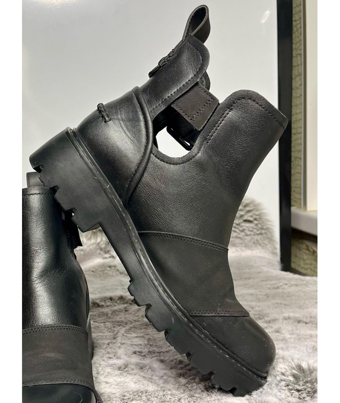 UGG AUSTRALIA Черные кожаные полусапоги, фото 7