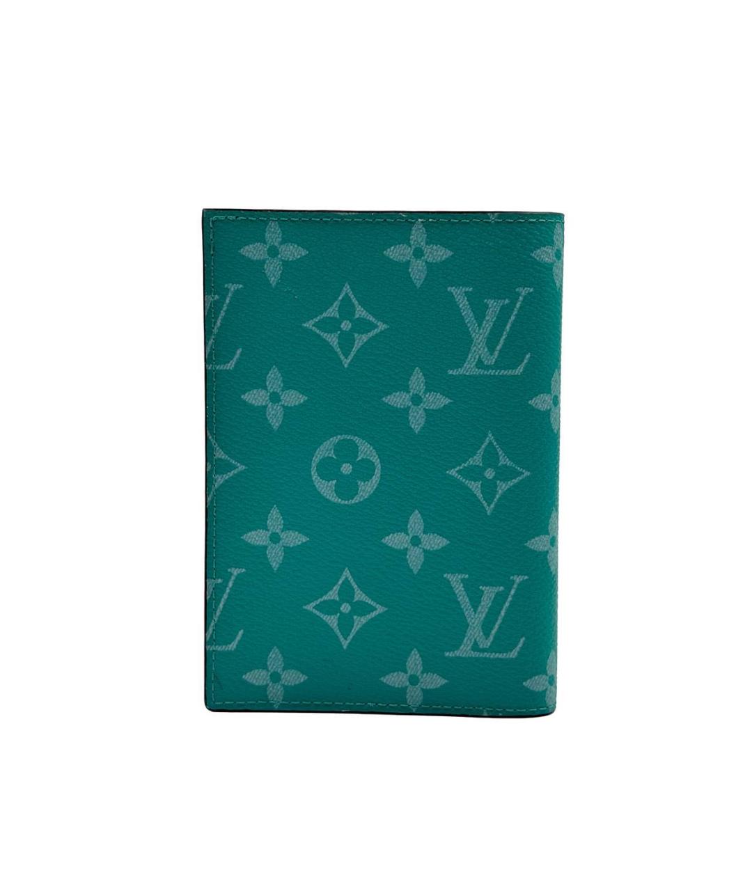 LOUIS VUITTON Бирюзовая визитница, фото 2