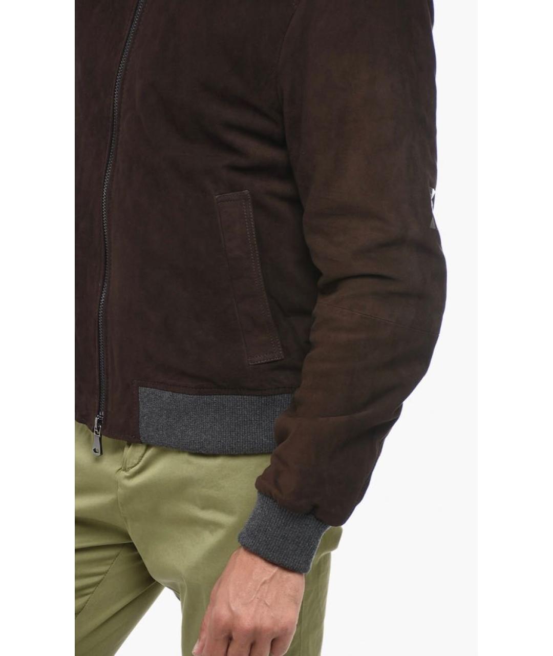 ALTEA Коричневая кожаная куртка, фото 8