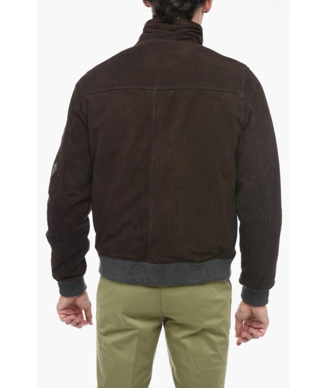 ALTEA Коричневая кожаная куртка, фото 7