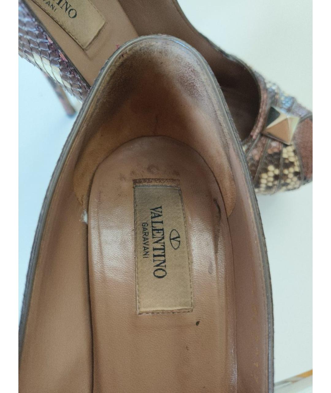 VALENTINO Коричневые туфли из экзотической кожи, фото 6