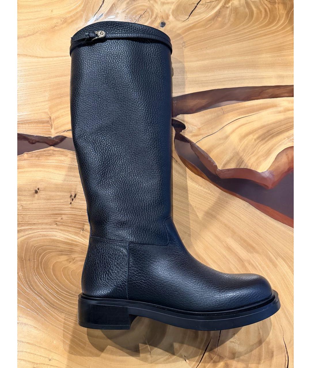POLLINI Черные кожаные сапоги, фото 6
