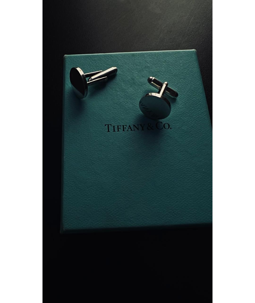 TIFFANY&CO Серебряные платиновые запонки, фото 2