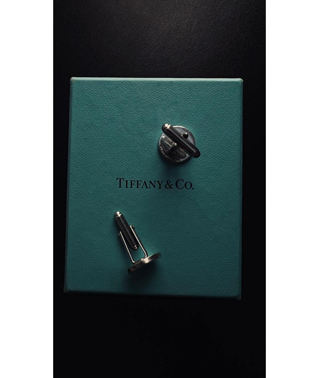 TIFFANY&CO Серебряные платиновые запонки, фото 3