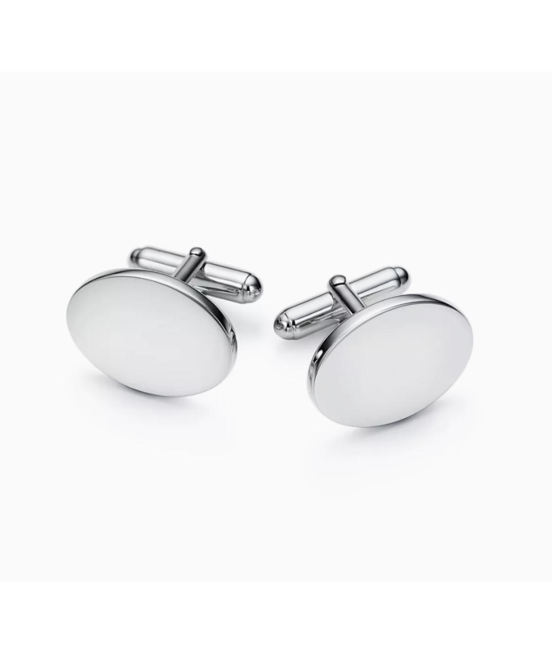 TIFFANY&CO Серебряные платиновые запонки, фото 4