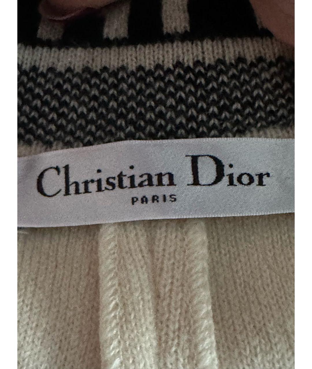 CHRISTIAN DIOR Белые кашемировые брюки широкие, фото 4