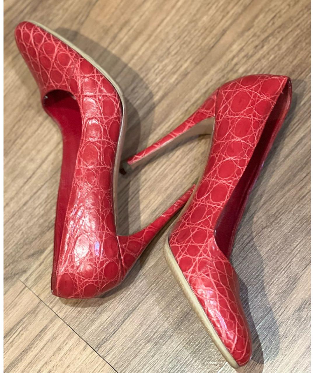 PRADA Красные кожаные туфли, фото 7