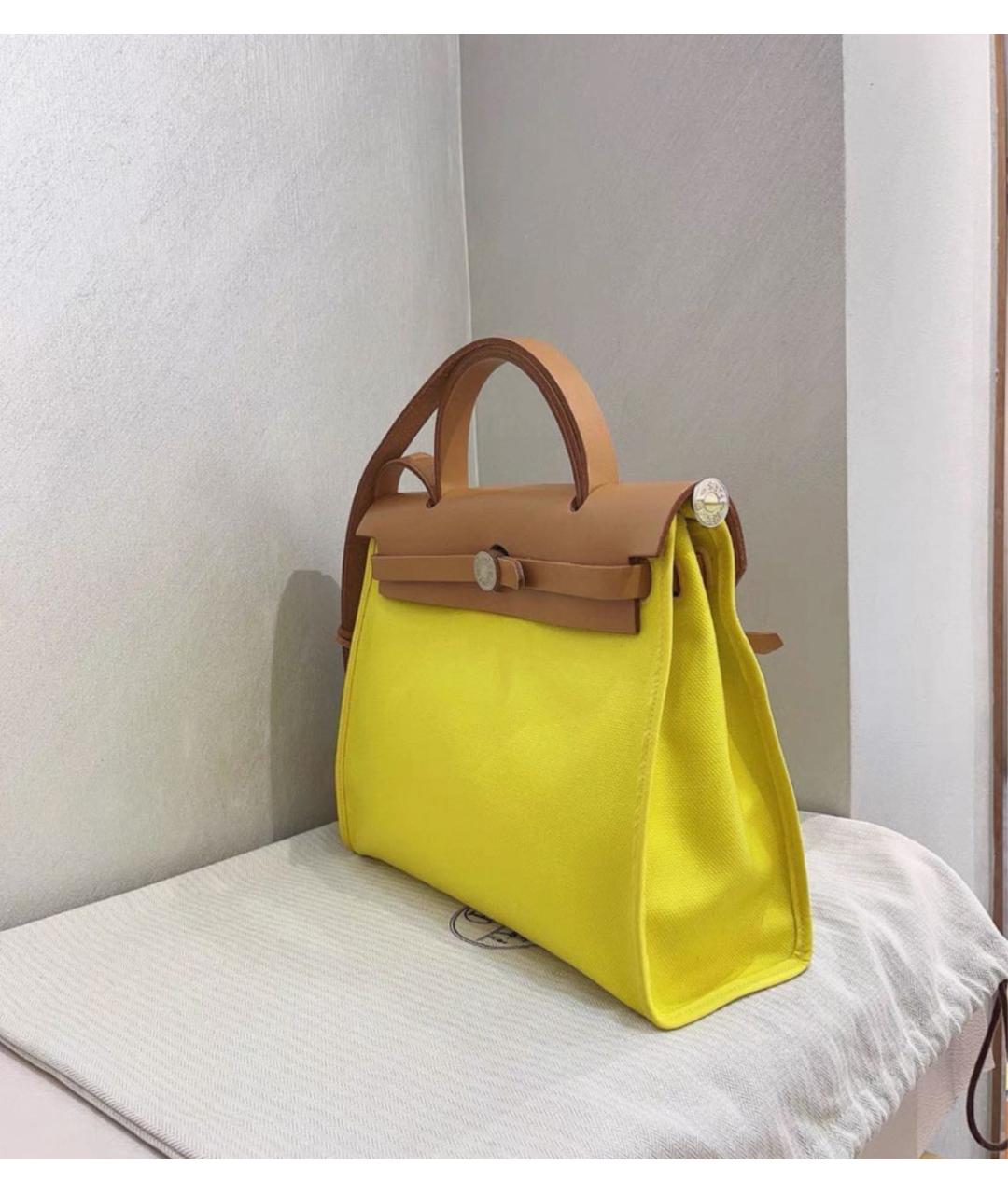 HERMES Желтая сумка через плечо, фото 4