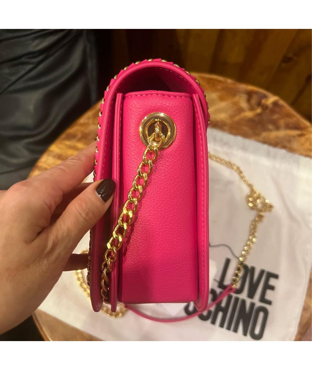 LOVE MOSCHINO Фуксия сумка через плечо, фото 6
