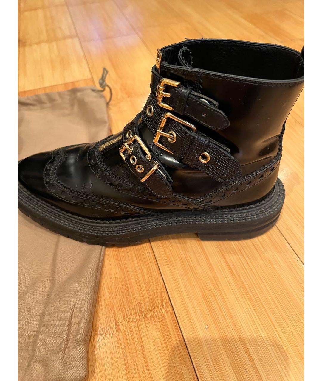 BURBERRY Черные кожаные полусапоги, фото 9