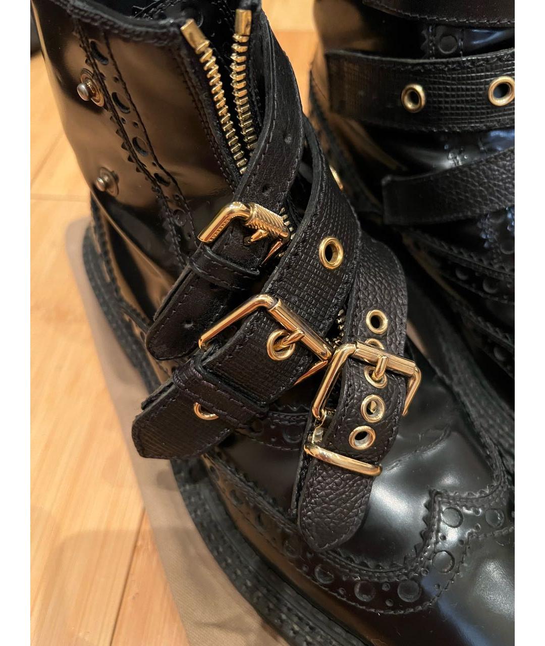 BURBERRY Черные кожаные полусапоги, фото 7