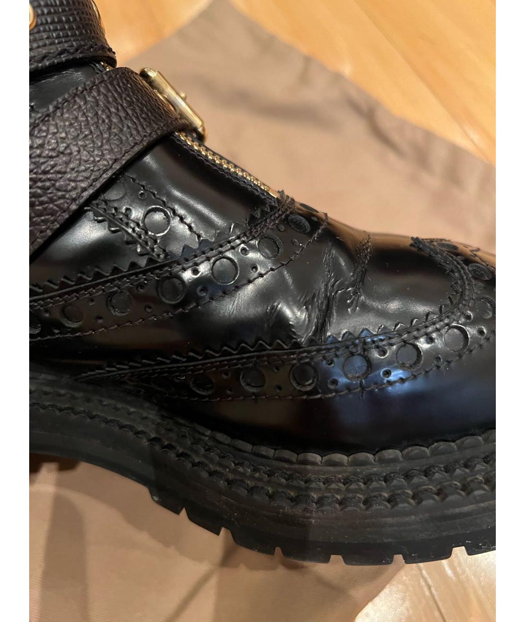 BURBERRY Черные кожаные полусапоги, фото 8