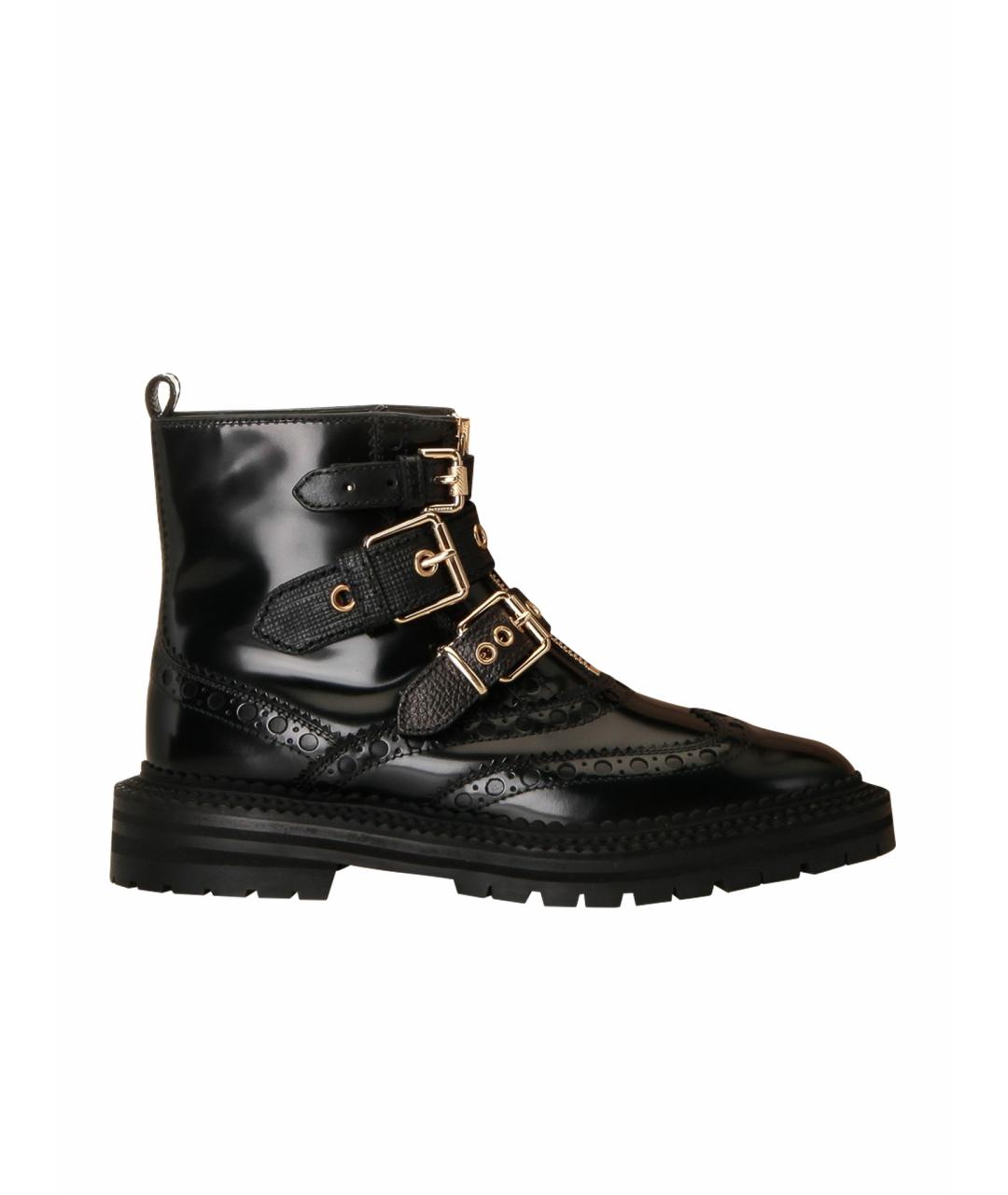 BURBERRY Черные кожаные полусапоги, фото 1