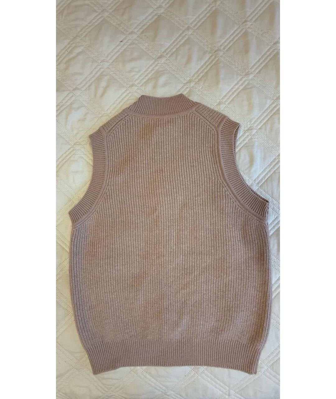 HERMES Розовая кашемировая жилетка, фото 3
