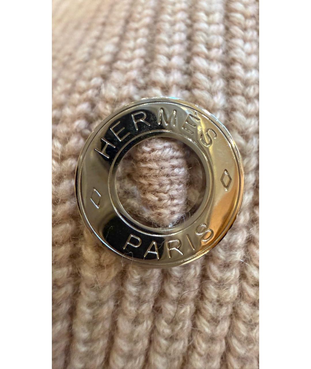 HERMES Розовая кашемировая жилетка, фото 4