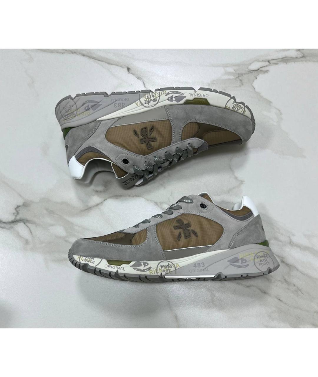 PREMIATA Коричневые низкие кроссовки / кеды, фото 3