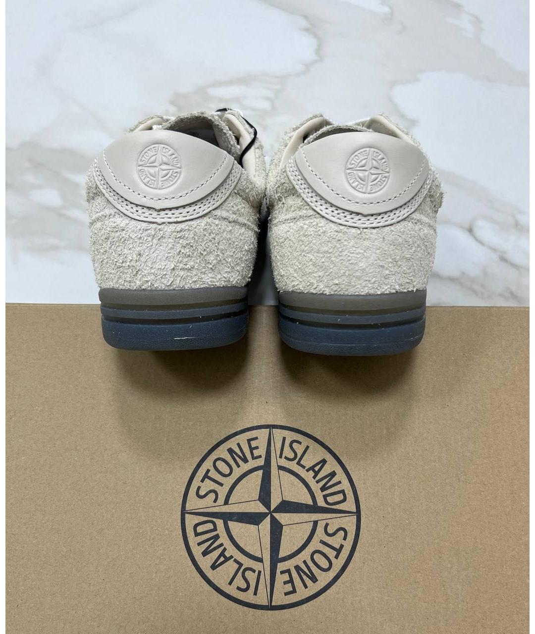STONE ISLAND Бежевые низкие кроссовки / кеды, фото 6