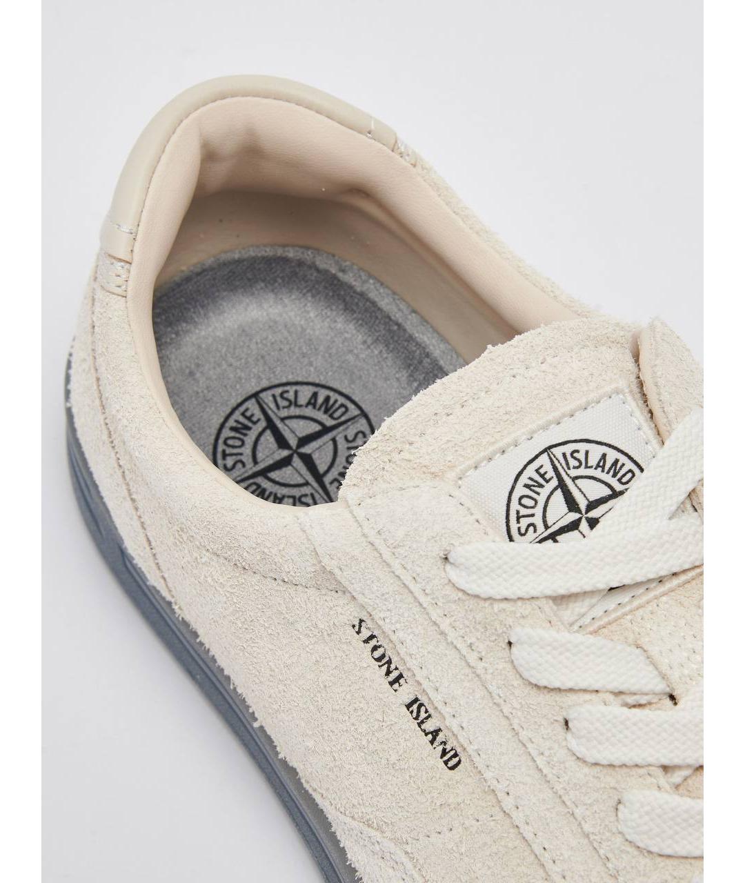 STONE ISLAND Бежевые низкие кроссовки / кеды, фото 4
