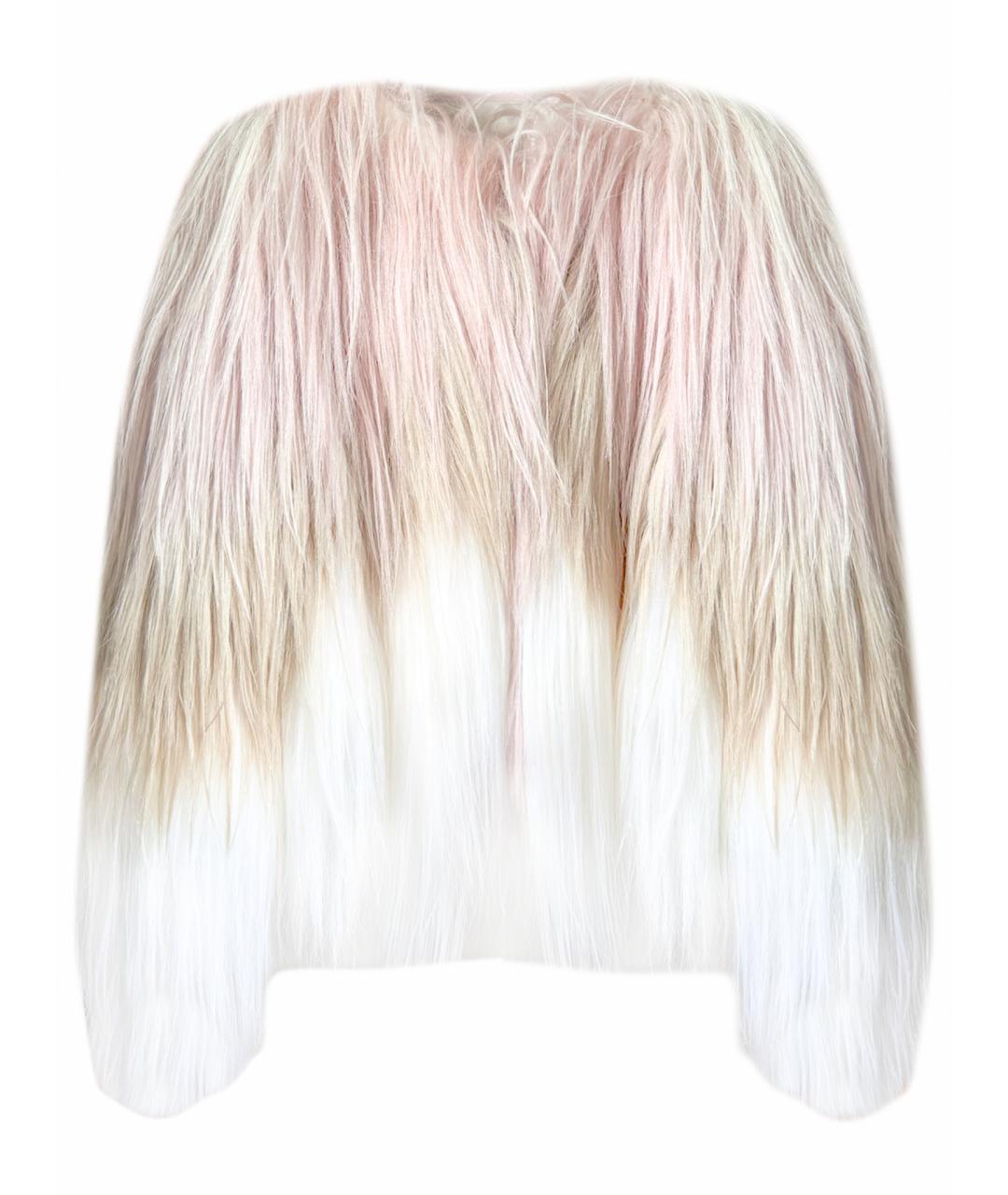 RED VALENTINO Бежевая меховая шуба, фото 1