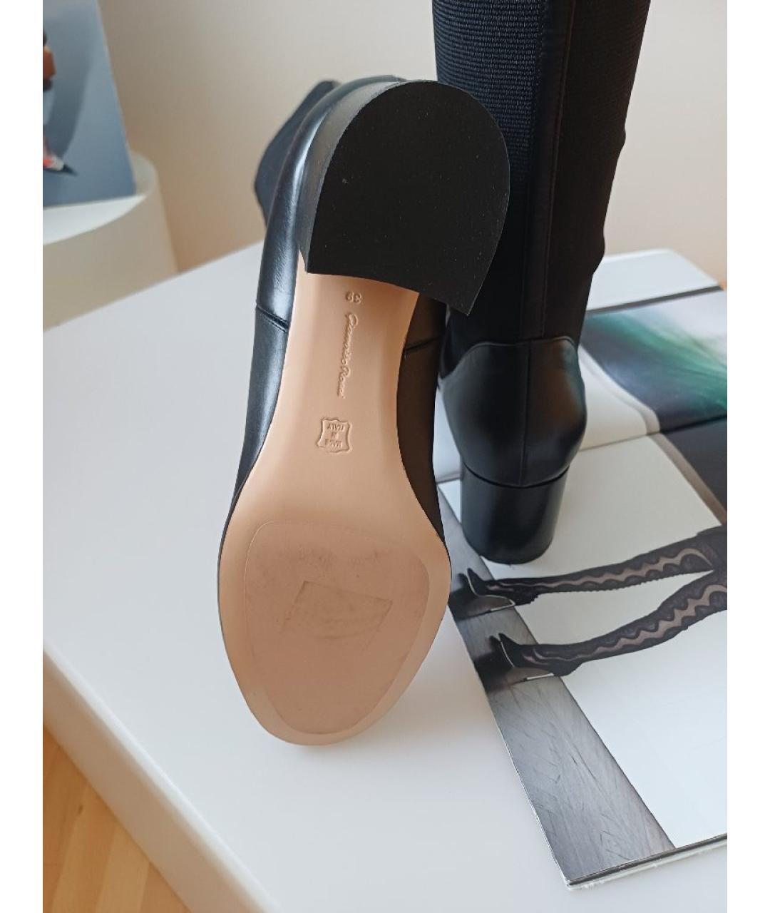 GIANVITO ROSSI Черные кожаные сапоги, фото 8