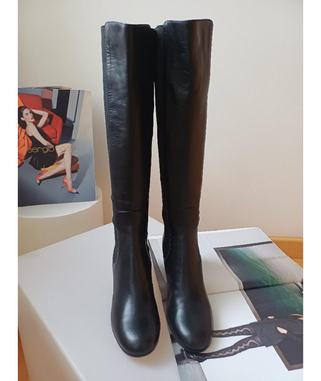 GIANVITO ROSSI Черные кожаные сапоги, фото 6