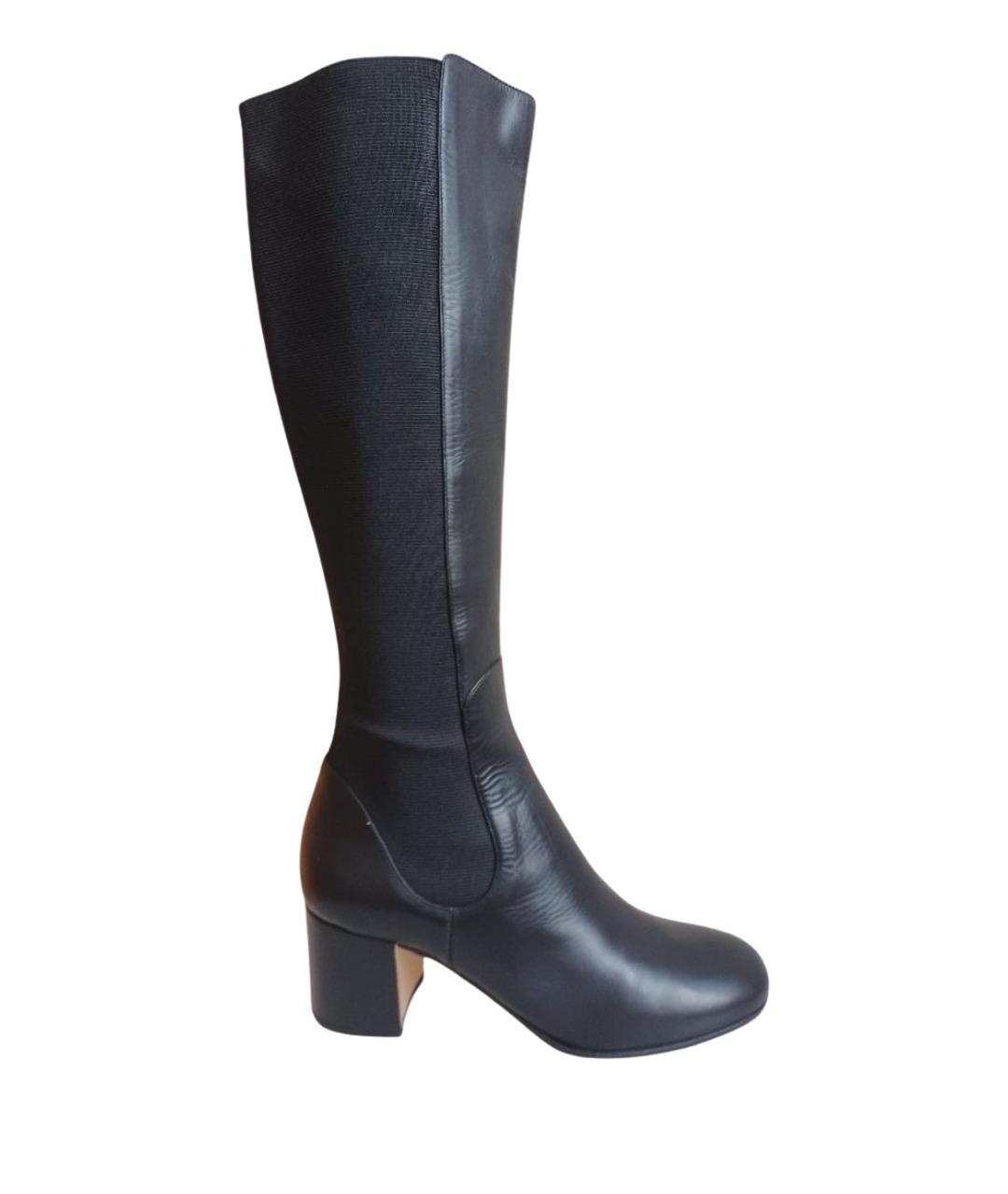 GIANVITO ROSSI Черные кожаные сапоги, фото 1