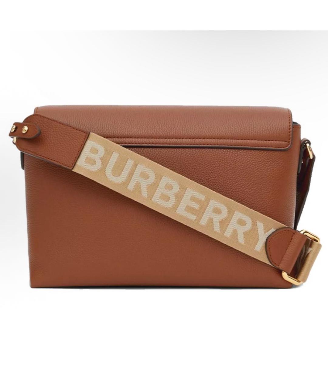 BURBERRY Бежевая кожаная сумка через плечо, фото 3