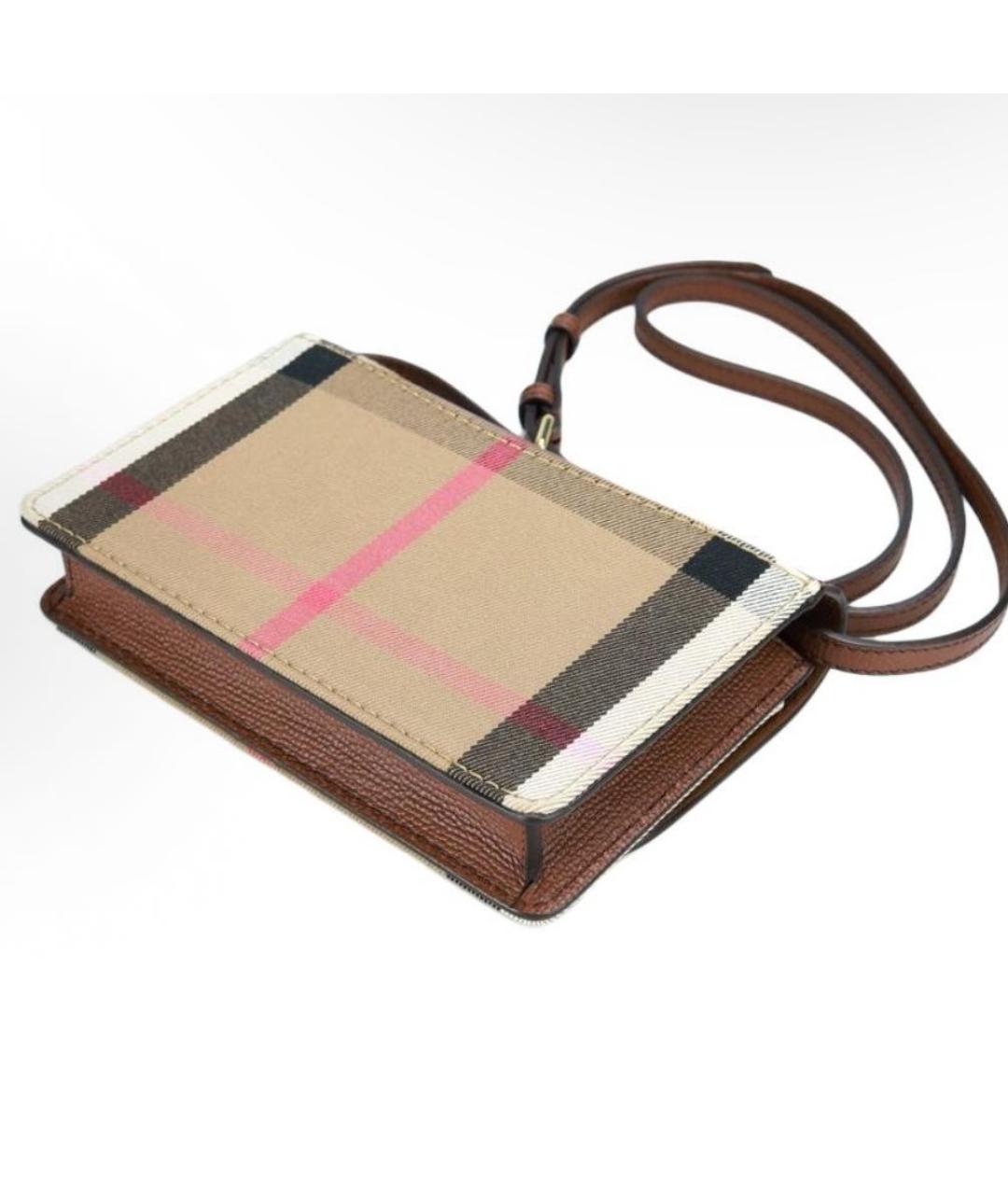 BURBERRY Бежевая кожаная сумка через плечо, фото 3